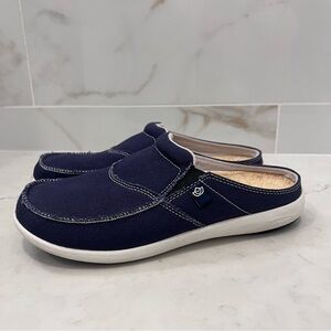 Spenco Woman’s Size 9 Siesta Orthotic Cork Slides Mule Clogs Shoes Navy
